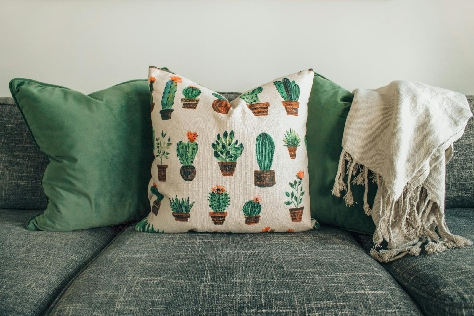Cactus Print Cushion Cover